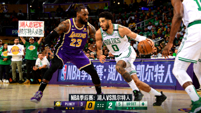 NBA季后赛直播画面 - 湖人队对阵凯尔特人队