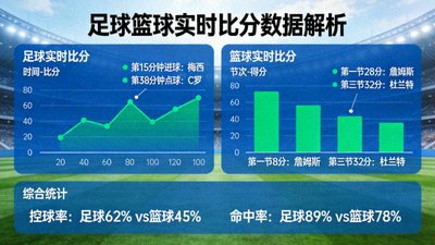 足球篮球实时比分数据解析图表 - 展示专业赛事统计